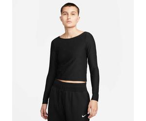 Nike Damen Langarmshirt Air Allover Print Long-Sleeve Top DQ6919-010 S Black/White