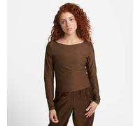 Nike Damen Langarmshirt Air Allover Print Long-Sleeve Top DQ6919-259 L Cacao Wow/Ale Brown