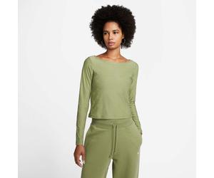 Nike Damen Langarmshirt Air Allover Print Long-Sleeve Top DQ6919-334 L Alligator/Medium Olive