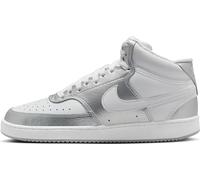 Nike Damen NikeCourt Vision Mid Sneaker, White/Metallic Silver, 40 EU