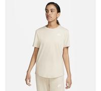 Nike Damen NSW Club T-Shirt, Sanddrift/White, XS EU