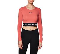 Nike Damen NSW Crop Tape Ls Top T-Shirt, Jugendliche/Schwarz, S