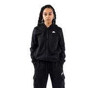 Nike Damen NSW Fleece Full Zip Varsity Hoodie, Schwarz/Schwarz/Weiß, S