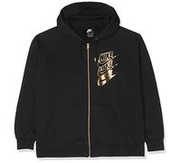 Nike Damen NSW Fz Bb Shine Hoodie, Black/Metallic Gold, XXL