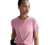 Nike Damen One Classic Twist Ss T-Shirt, Pink/Black, S
