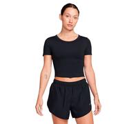 Nike Damen One Fitted Dri-Fit Crop Top M schwarz