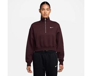 Nike Damen Pullover Oversize 1/2-Zip Phoenix FL. Sweatshirt DQ5767-652 L Burgundy Crush/Sail