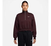 Nike Damen Pullover Oversize 1/2-Zip Phoenix FL. Sweatshirt DQ5767-652 M Burgundy Crush/Sail