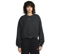 Nike Damen Pullover Studio Fleece Mid-Weight Oversized Cropped Crew IM8497-001 L Black/Sail