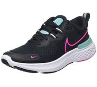 NIKE Damen React Miler 2 Sneaker, Black/PINK Prime-Washed Teal-White, 36 EU
