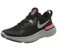 Nike Damen React Miler, Black/Metallic Silver-Violet Dust-Sunset Pulse-Cyber-Photon Dust, 44 EU