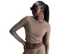 NIKE Damen Shirt Sportswear Chill Knit (HF5322) S MINK BROWN/SAIL