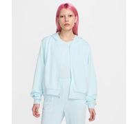 NIKE Damen Shirt W NSW NK CHLL FT FZ HDY (FN2415) M GLACIER BLUE/SAIL