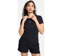 NIKE Sportswear Chill Knit Mod-Cropped T-Shirt Damen 010 - black/white XXL