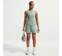 Tanktop NIKE SPORTSWEAR "W NSW RIB TIGHT TANK", Damen, Gr. M, steam, weiß, Obermaterial: 94% Baumwolle, 6% Elasthan, normal, Rundhals, Tops Tanktop, mit Rundhalsausschnitt, ohne Verschluss, in normale
