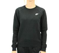 Nike Damen Sportswear Essential Fleece-Rundhalsshirt, Black/White, L