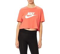 NIKE Damen Sportswear Essential Kurz-T-Shirt, Magic Ember/White, XL