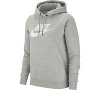 Nike Damen Sportswear Essential Pullover Hoodie, Dark Grey Heather/White, XL