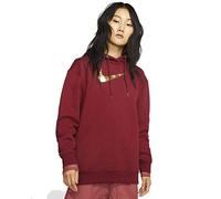 Nike Damen Sweatshirt BB Shine, Team Red/Team Red/Metallic GOL, L, BV4986