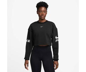 NIKE Damen Sweatshirt W NP DF FLC CREW TT GRX (HV3591) M BLACK/WHITE/WHITE