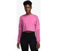 NIKE W NP DF FLC CREW TT GRX PLAYFUL PINK/PINK FOAM/WHITE, XL