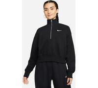 Nike W NSW Phoenix Fleece Damen Kurz-Sweatshirt mit Halbreißverschluss - Rot, M