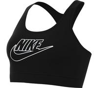 Nike Damen Swoosh Futura T-Shirt, Schwarz/Weiß/Schwarz, XL