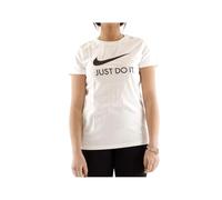 Nike Damen T-Shirt Damen Sportswear Tee Just-do-it Slim, White/Black, L, CI1383-100