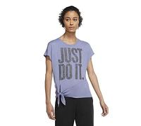 Nike Damen T-Shirt Dry Top Tie Pp1 Sprkle T-Shirt, World Indigo/Black, XL, CU5918