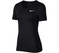 Nike Damen T-Shirt Pro All Over Mesh, Black/White, S, 889540