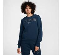 NIKE Damen T-Shirts/Tanks ku.Arm Da W NSW PHNX FLC STD LOGO CREW (HM9754) XS Blau