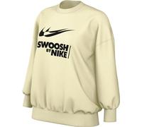 NIKE Damen Shirt W NSW FLC OS CREW GLS (FZ4631) M COCONUT MILK/BLACK