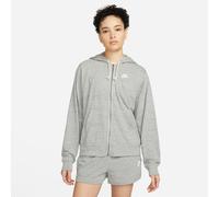 NIKE Damen Unterjacke W NSW GYM VNTG EASY FZ HOODIE DK GREY HEATHER/WHITE L