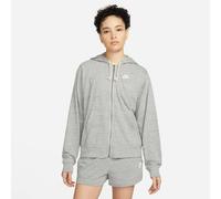 NIKE Damen Unterjacke W NSW GYM VNTG EASY FZ HOODIE DK GREY HEATHER/WHITE XL
