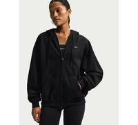 NIKE Damen Unterjacken lg.Arm Da Nike Studio Fleece mittleres Gewicht OversizeDamen Hoodie mit durchgehendem Reißverschluss (IM8084) M Schwarz