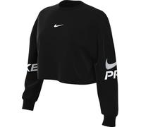 Nike Damen W Np Df FLC Crew Tt Grx Sweatshirt, Black/White/White, L