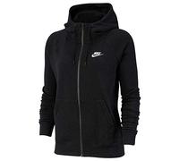 Nike Damen W NSW ESSNTL HOODIE FZ FLC Sweatshirt, black/(white), XL