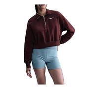 Nike Oversize-Sweatshirt Phoenix Fleece 1/2-Zip - Burgundy Crush/Sail - Damen S