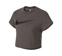 Nike Damen W Nsw Swsh Top Crop Ss T-shirt, Grau (Ridgerock/Black), XL