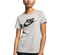 Nike Damen W NSW TEE ESSNTL ICON FUTUR T-shirt, Dark Grey Heather/Black, XS