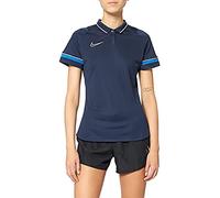 NIKE Damen Women's Academy 21 Polo, Schwarz/Weiß/Anthrazit/Weiß, CV2673-014, XXS