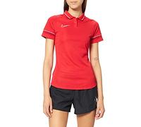NIKE Damen Women's Academy 21 Polo, University Red/White/Gym Red/White, CV2673-657, XXS