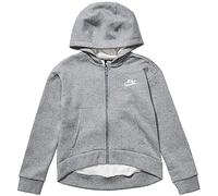 NIKE DC7118 G NSW Club FLC FZ Hoodie LBR Sweatshirt Girls Carbon Heather/White M