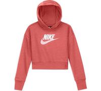 NIKE DC7210 G NSW Club FT Crop Hoodie HBR Sweatshirt Girls Magic Ember/White/pink Foam M