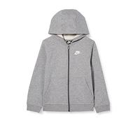 NIKE DD1698 B NSW FT Club FZ Sweatshirt Boys Carbon Heather/White XS