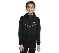 NIKE DD4006 B NSW Repeat PK FZ Hoodie Sweatshirt Boys Black/White M