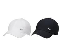 Nike Df Club Baseballkappe White/Metallic Silver M & Dri-Fit Club, Hut Mit Visier, Schwarz/Metallisches Silber, M/L, Unisex Erwachsener
