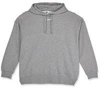 Nike DJ7668-063 W NSW ESSNTL CLCTN FLC OS HD Sweatshirt Women's DK Grey Heather/Base Grey/(White) L