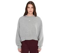 Nike DQ5761-063 W NSW PHNX FLC OOS Crew Sweatshirt Damen DK Grey Heather/SAIL Größe 2XS