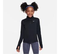 NIKE Dri-FIT 1/2-Zip langarm Trainingsshirt Mädchen 010 - black/white XS (122-128 cm)